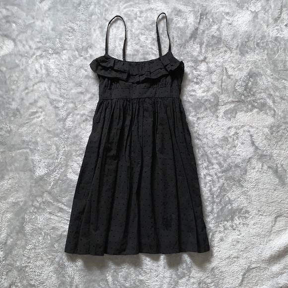 Xhilaration Black Swiss Dot Mini Dress - Picture 1 of 6